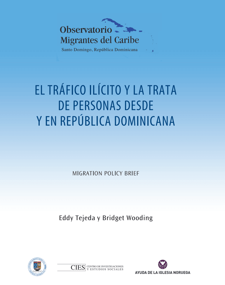 Portada de El tráfico ilícito y la trata de personas desde y en República Dominicana