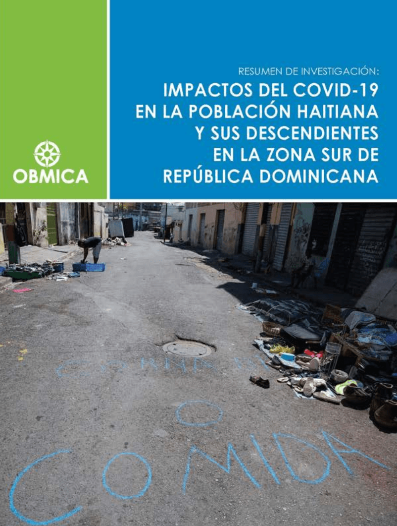 Portada de Impactos del COVID-19 en la población haitiana y sus descendientes en la zona sur de República Dominicana