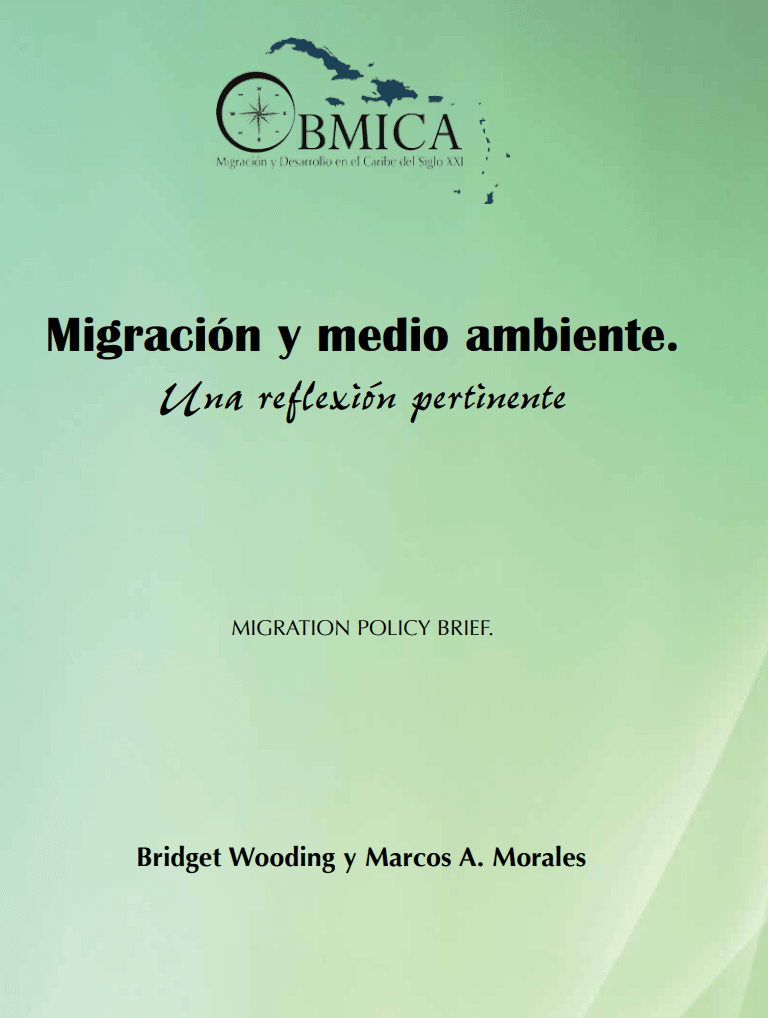 Portada de Migración y medio ambiente. Una reflexión pertinente.
